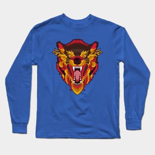 Angry Ethic Wolf Long Sleeve T-Shirt